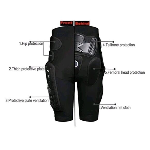 Wolf Bike Cyclists Armored Riding Shorts Small Cycling Skating Or Motorcyclists - Picture 8 of 10